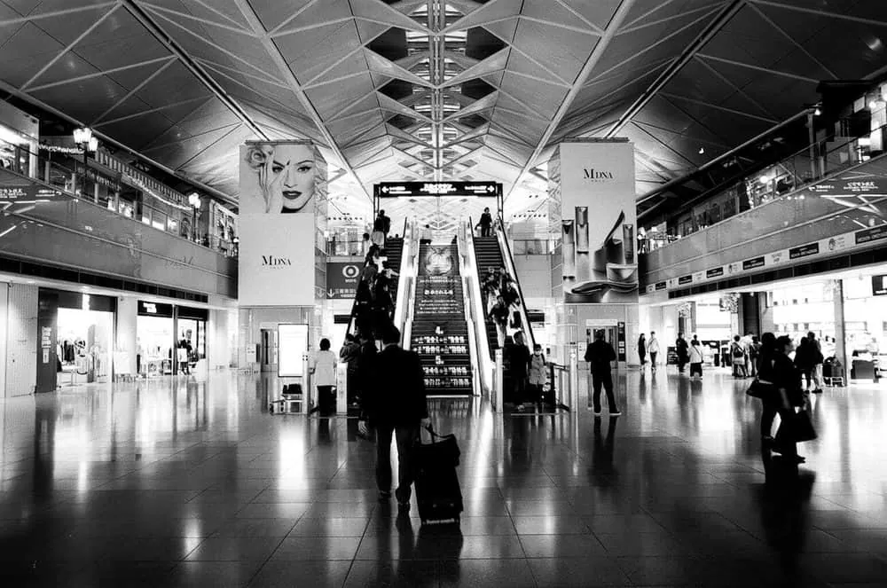 中部国際空港のエスカレーター