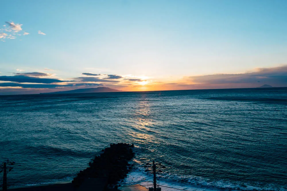 熱川温泉の朝日